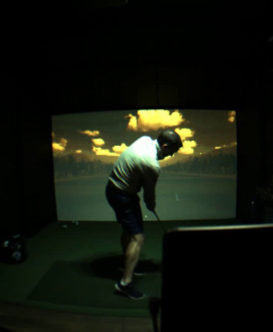 Down-the-line swing video frame
